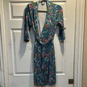 Milkmaid Goods Floral Bamboo Maternity Nursing Hospital Robe Gown XS Soft